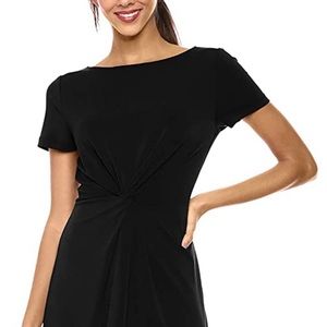 Lark & Ro Crepe Knit Center Twist Dress - size 14